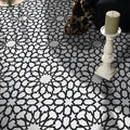 Bahja In White And Black Handmade 8X8 In Moroccan Tiles Pack Of 12