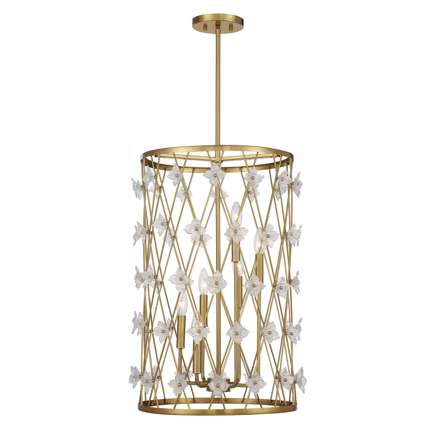 Bailey 6 Light Pendant In Warm Brass