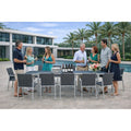 Bailey Light Grey 13 Piece Aluminum Outdoor Dining Set With Sling Set In Midnight Grey N A
