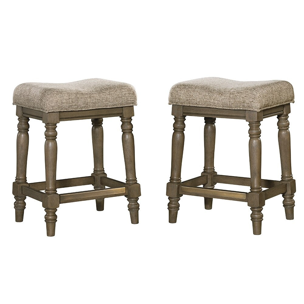 Balboa Park Roasted Oak Backless Stools Set Of 2