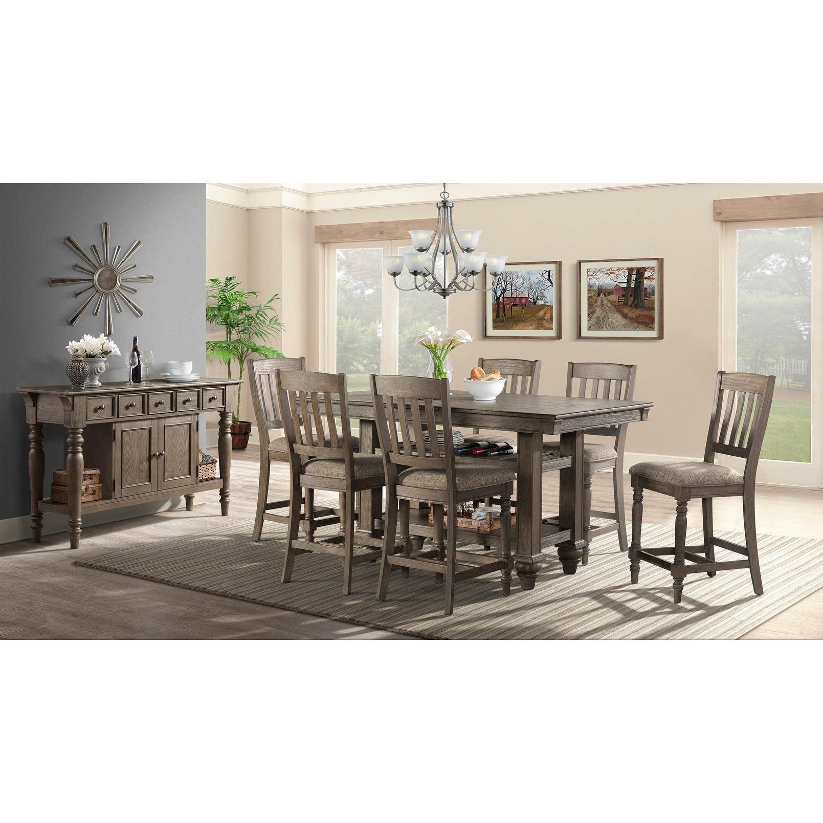 Balboa Park Roasted Oak Chairs With Cushion Seat Set Of 2