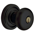 Baldwin 5206.Entr Classic Style Keyed Entry Door Knob Set With Classic Rosette The Emergency Exit Function