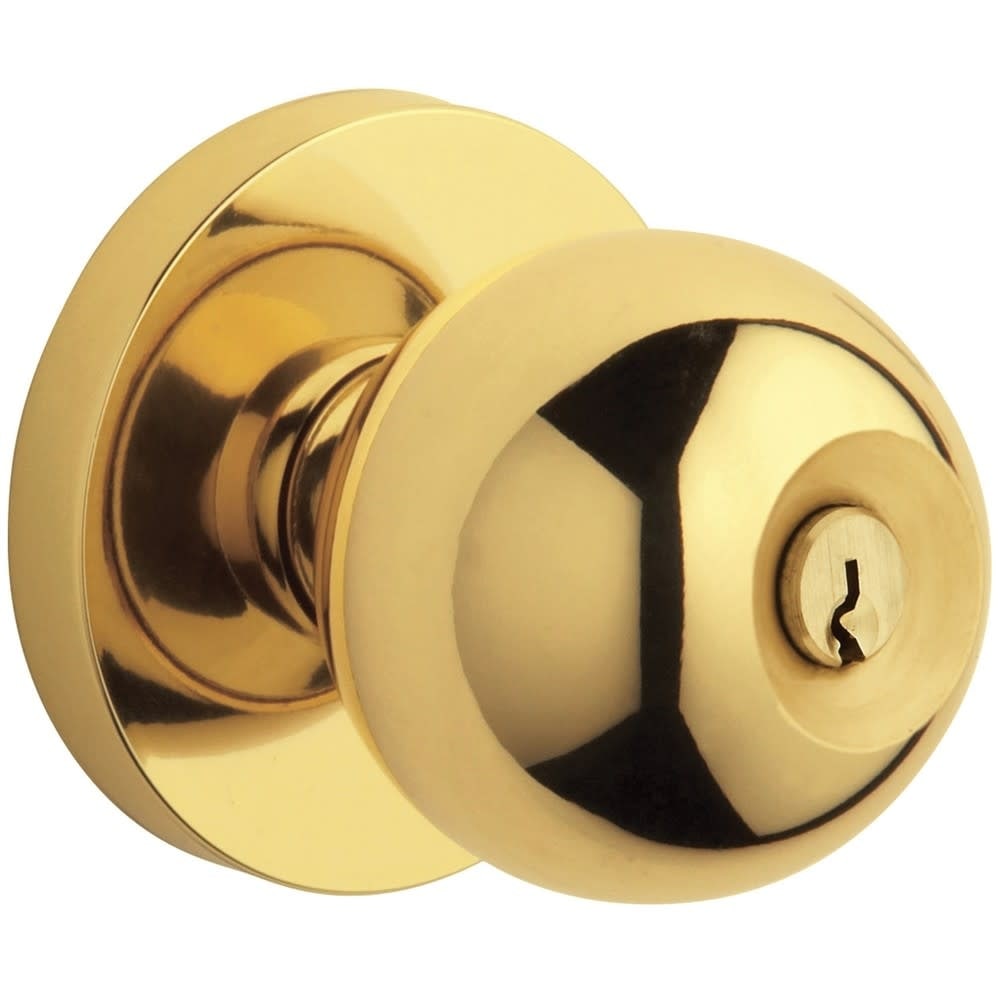 Baldwin 5215.Entr Modern Style Keyed Entry Door Knob Set With Modern Rosette And Emergency Exit Function N A