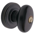 Baldwin 5226.Entr Egg Style Keyed Entry Door Knob Set With Classic Rosette The Emergency Exit Function N A