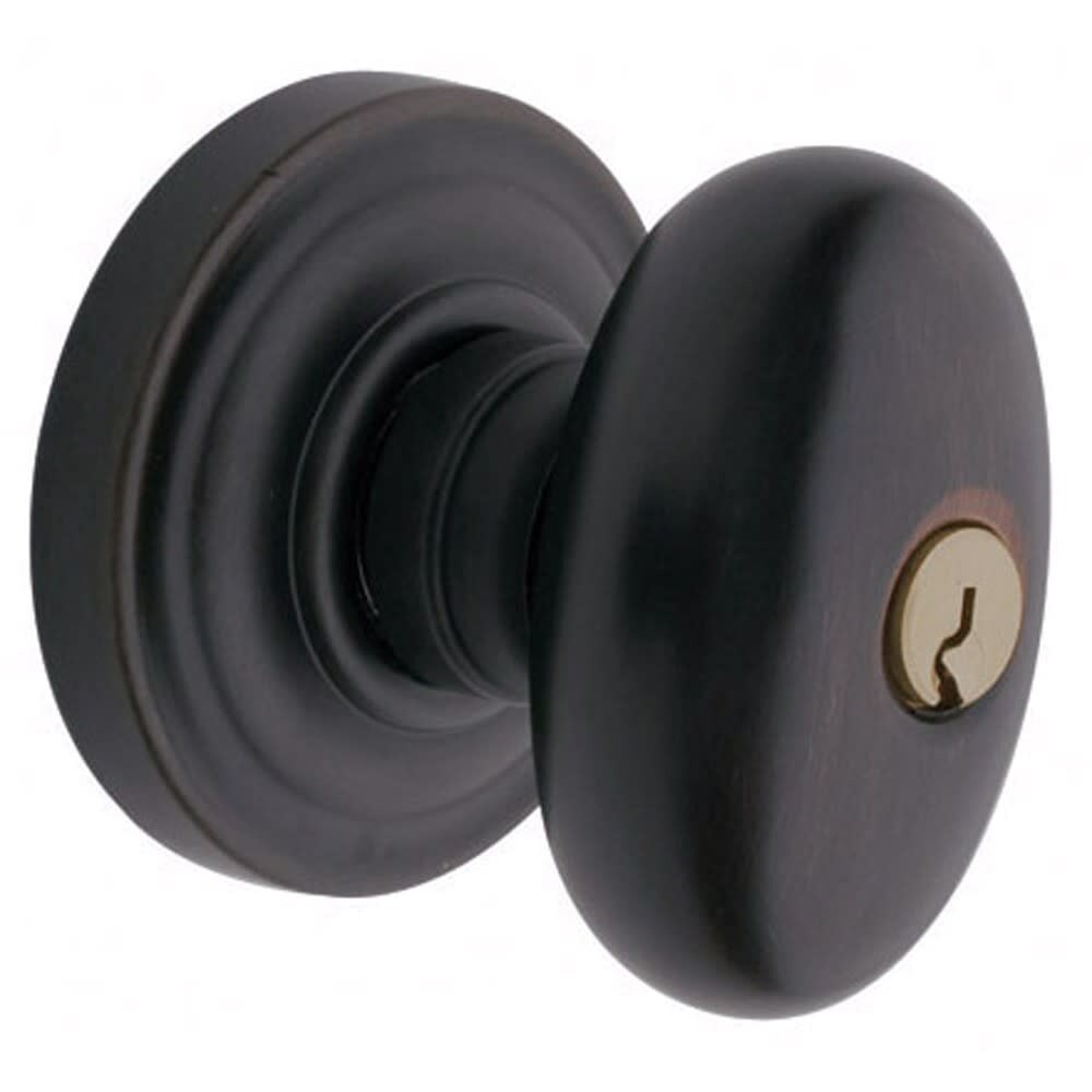 Baldwin 5226.Entr Egg Style Keyed Entry Door Knob Set With Classic Rosette The Emergency Exit Function N A