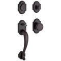 Baldwin Fd.Adixrus.Rar Adirondack Dummy Handleset With Rustic Arch Rose And Rustic Knob On Interior Dark Bronze N A
