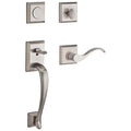 Baldwin Fd.Napxcur.L.Tsr Napa Left Handed Dummy Handleset With Traditional Square Rose And Curve Lever On Interior