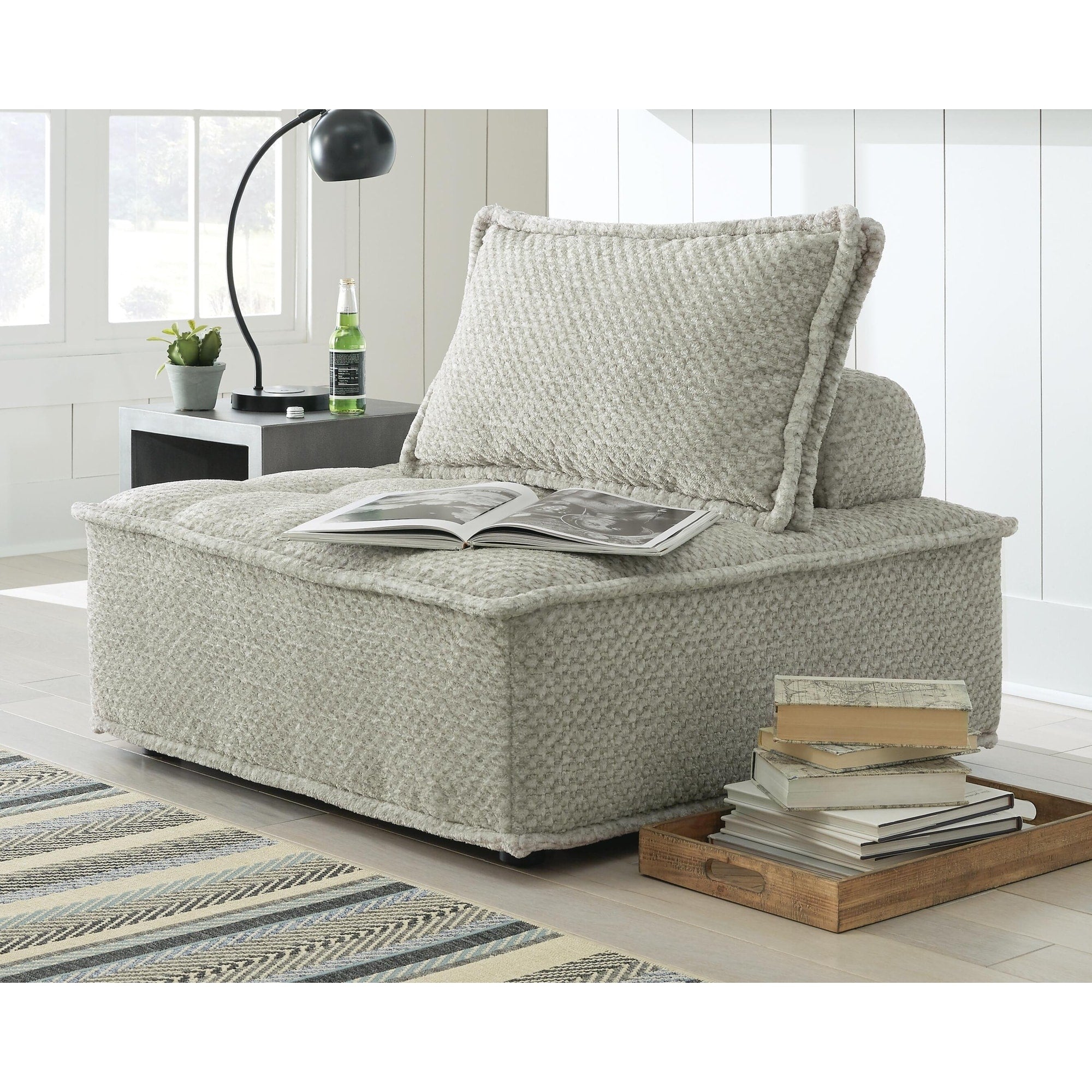 Bales Boho Chic Modular Taupe Accent Chair 40 W X 40 D X 30 H