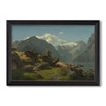 Balestrand 1848 Hans Gude Custom Framed Canvas