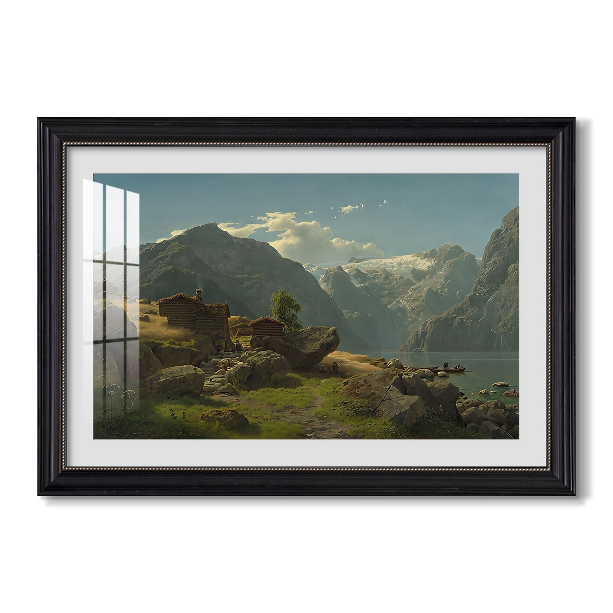 Balestrand 1848 Hans Gude Custom Framed Print