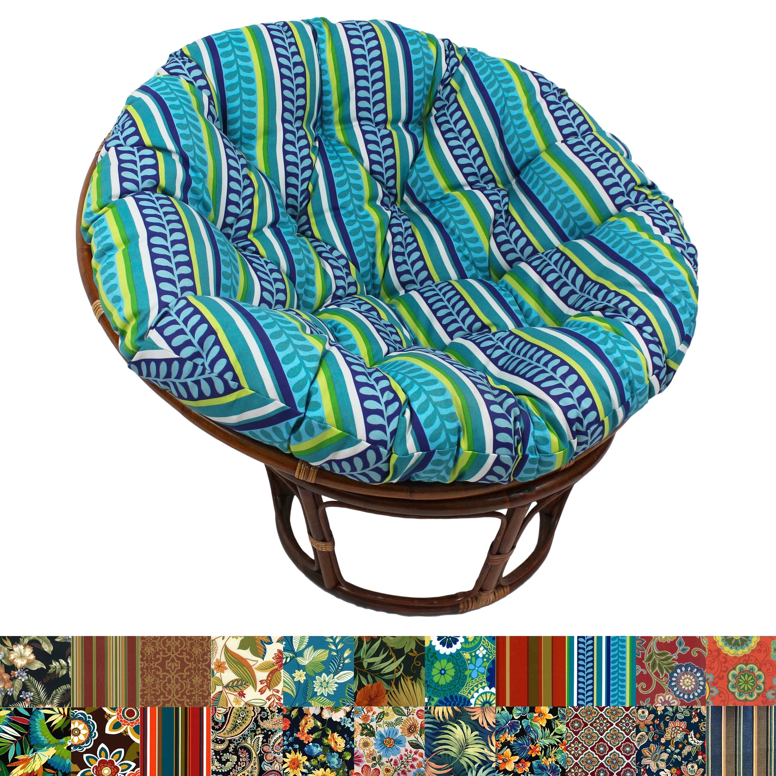 International Caravan Bali Papasan Chair With Indoor Outdoor Cushion