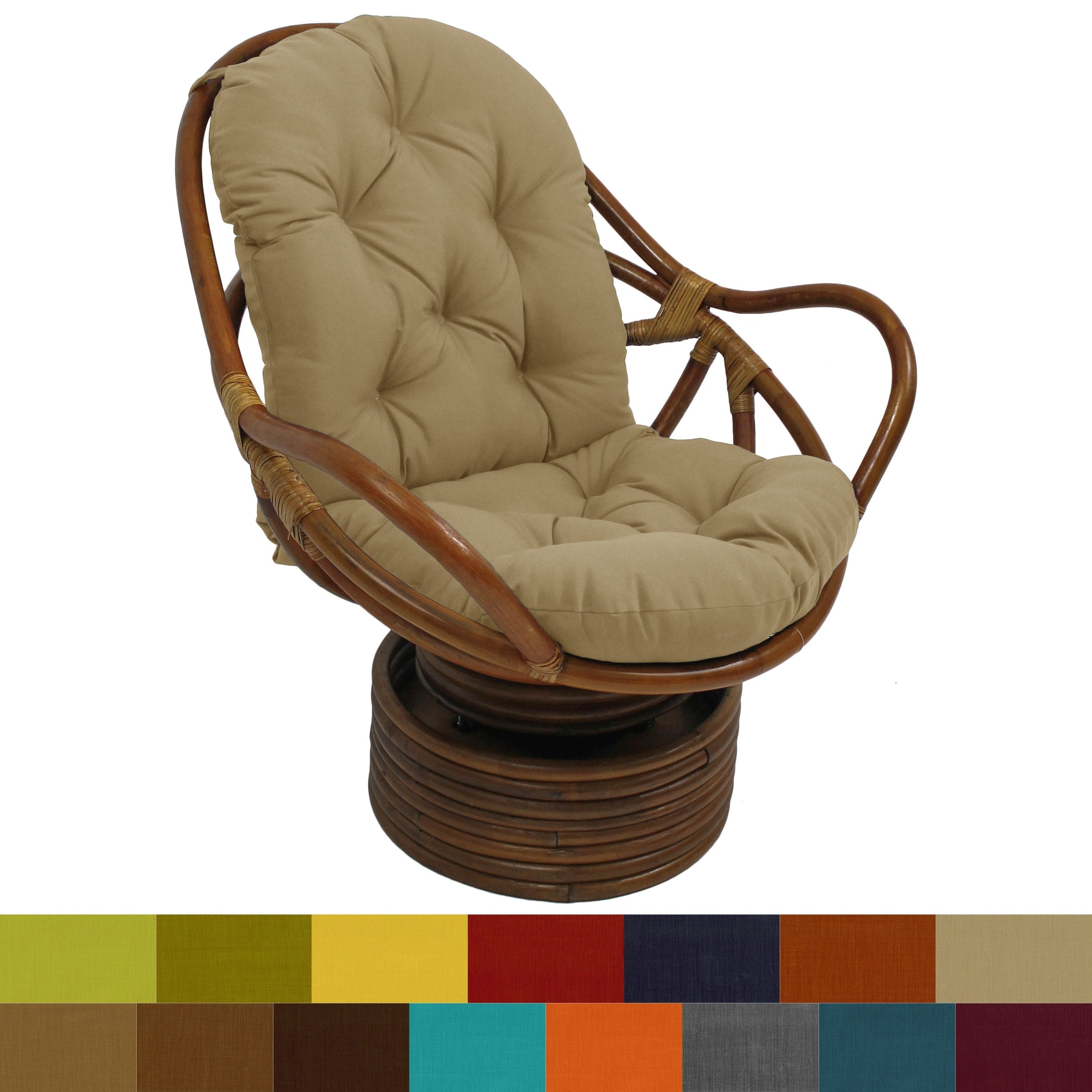 International Caravan Bali Indoor Outdoor Swivel Rocker With Cushion