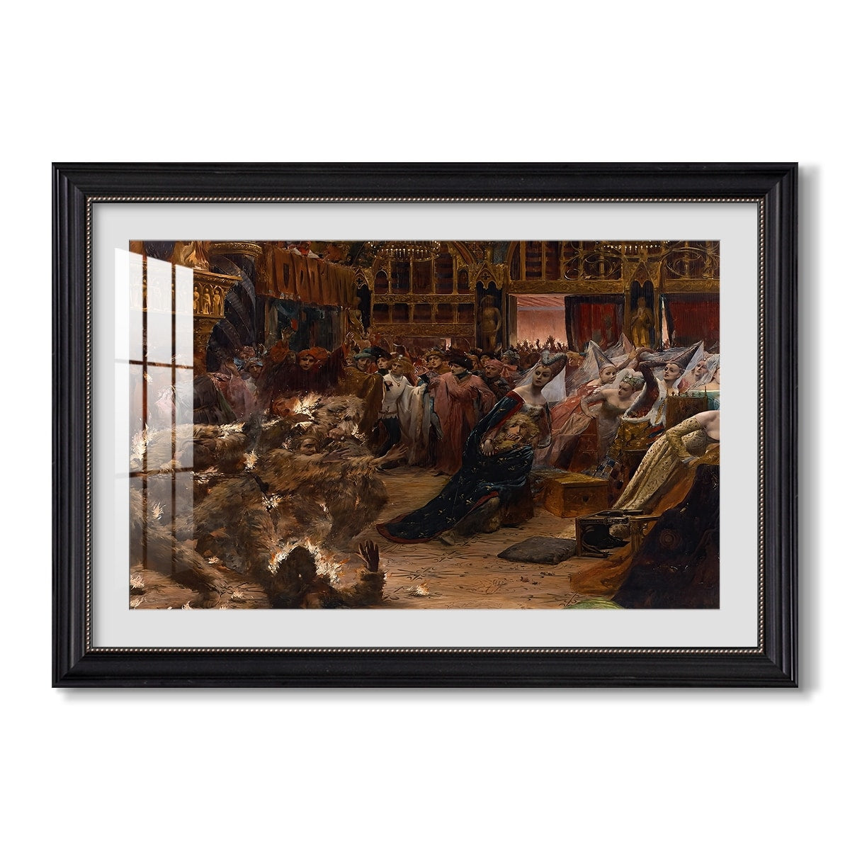 Ball Of The Burning 1889 Georges Antoine Rochegrosse Custom Framed Print