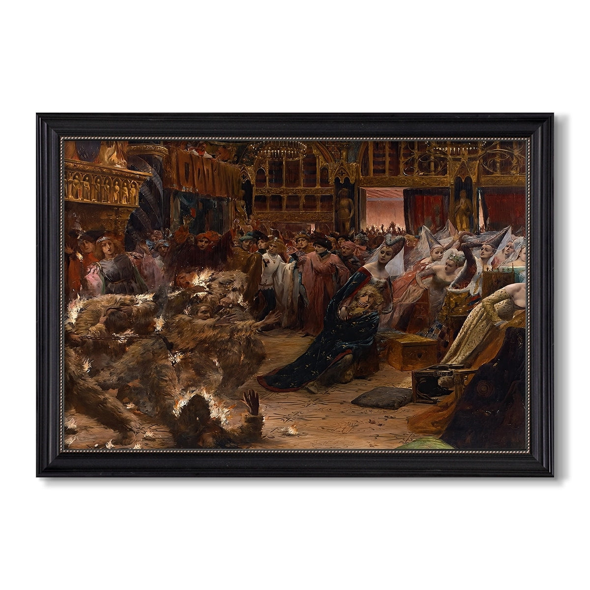 Ball Of The Burning Men 1889 Georges Antoine Rochegrosse Custom Framed Canvas