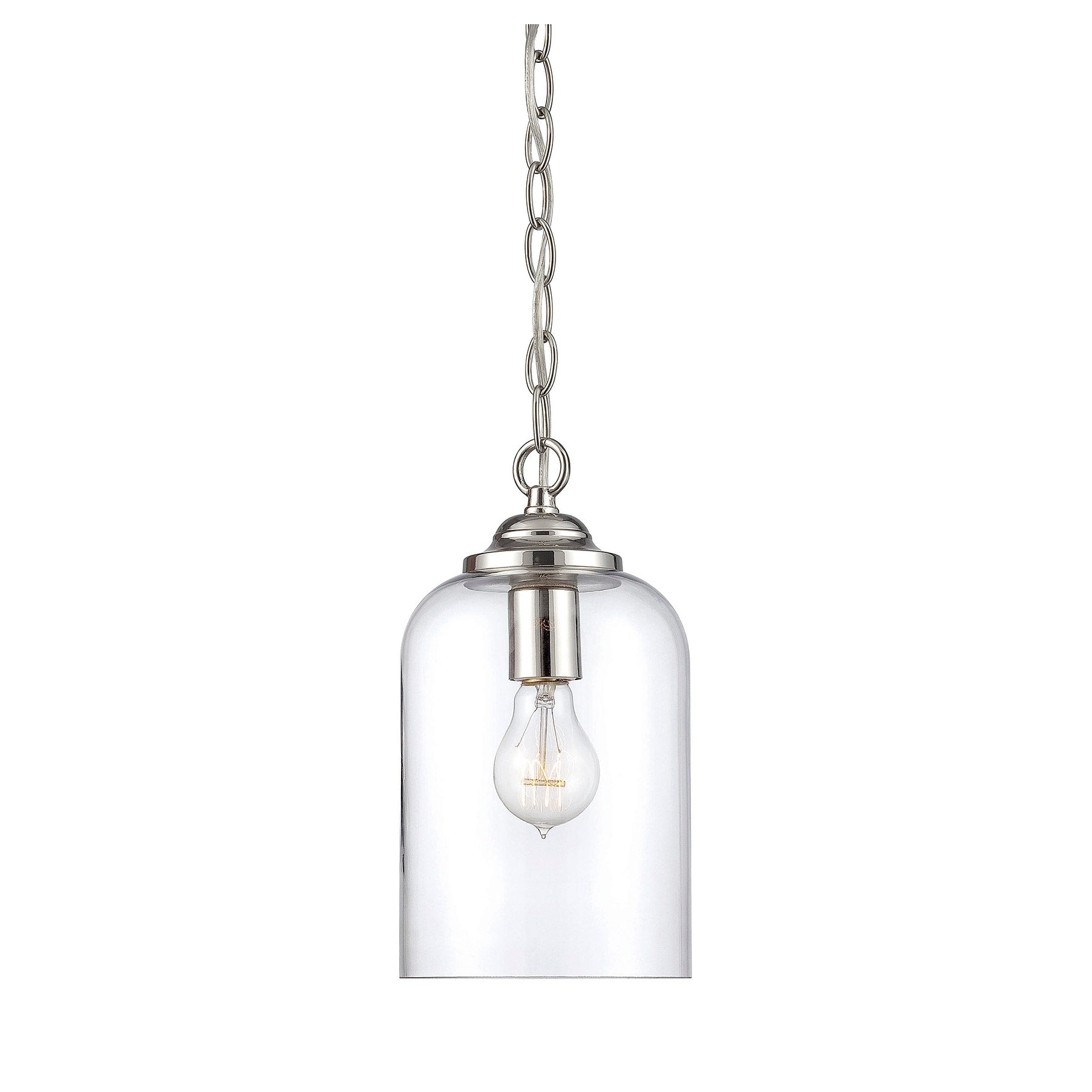 Bally 1 Light Pendant In Polished Nickel