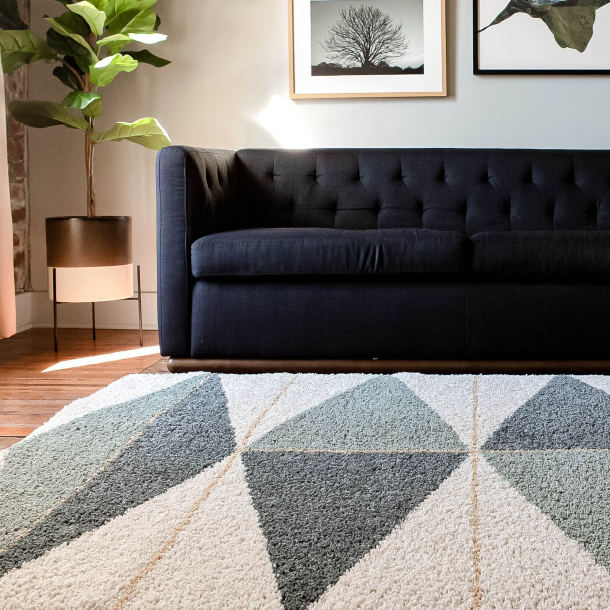 Levine Geometric Shag Area Rug