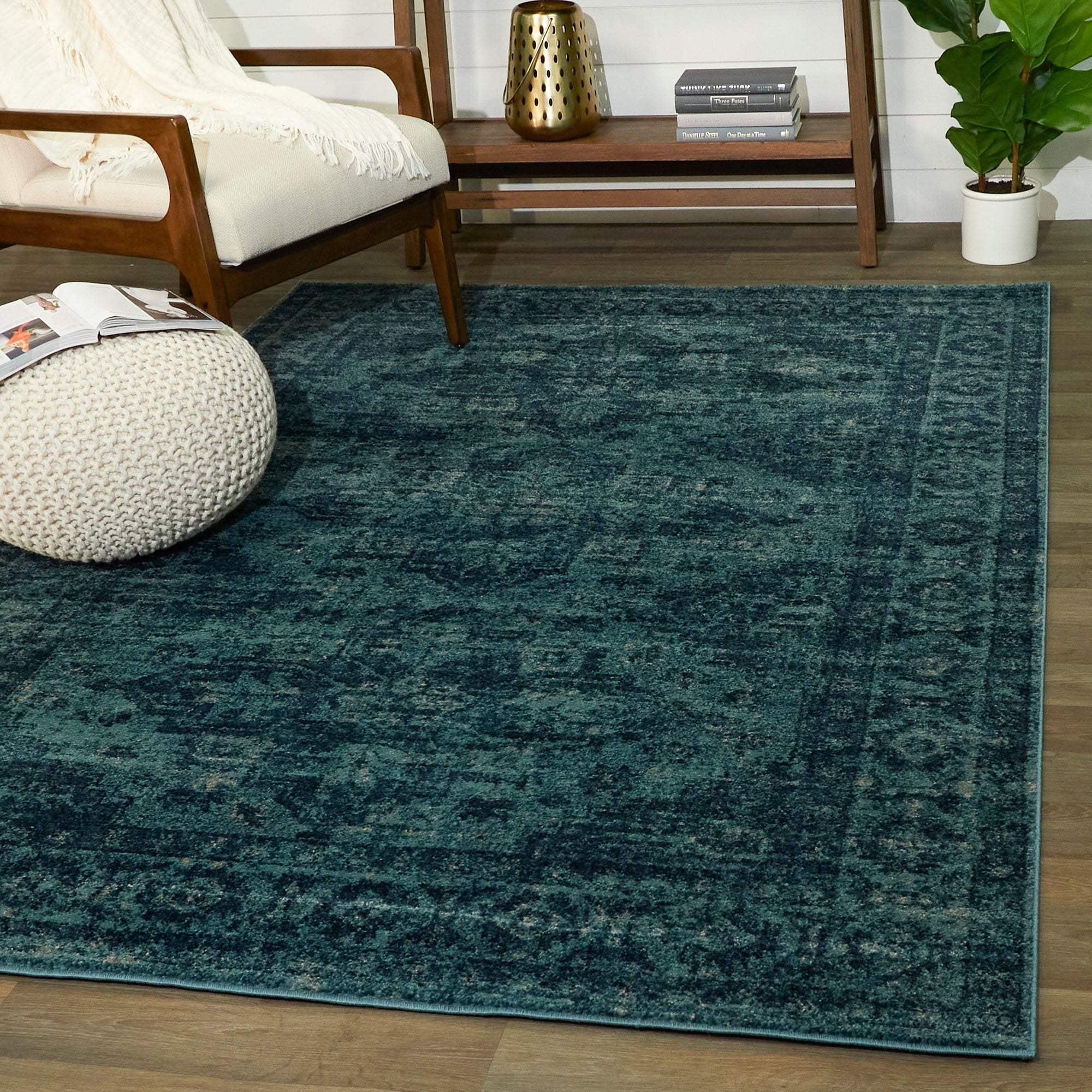 Polymnia Distressed Medallion Area Rug