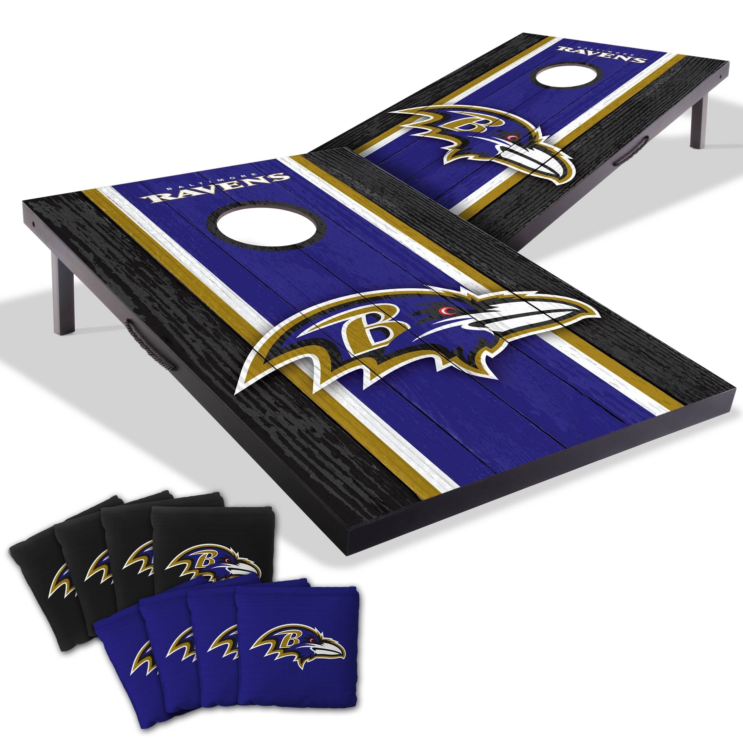 Baltimore Ravens Nfl Compact 2X3 Tailgate Cornhole Board Set