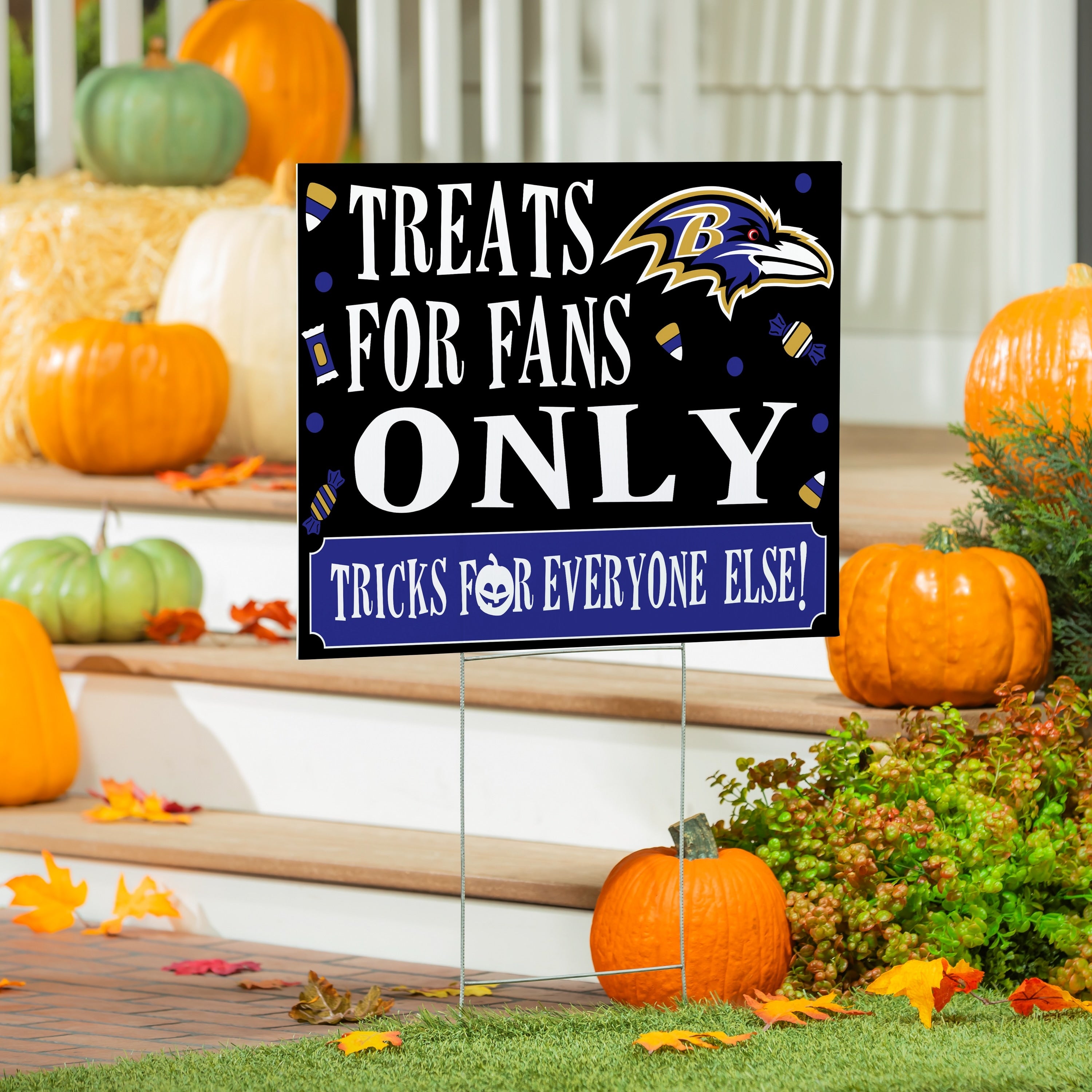 Baltimore Ravens Yard Sign Halloween Treats For Fans