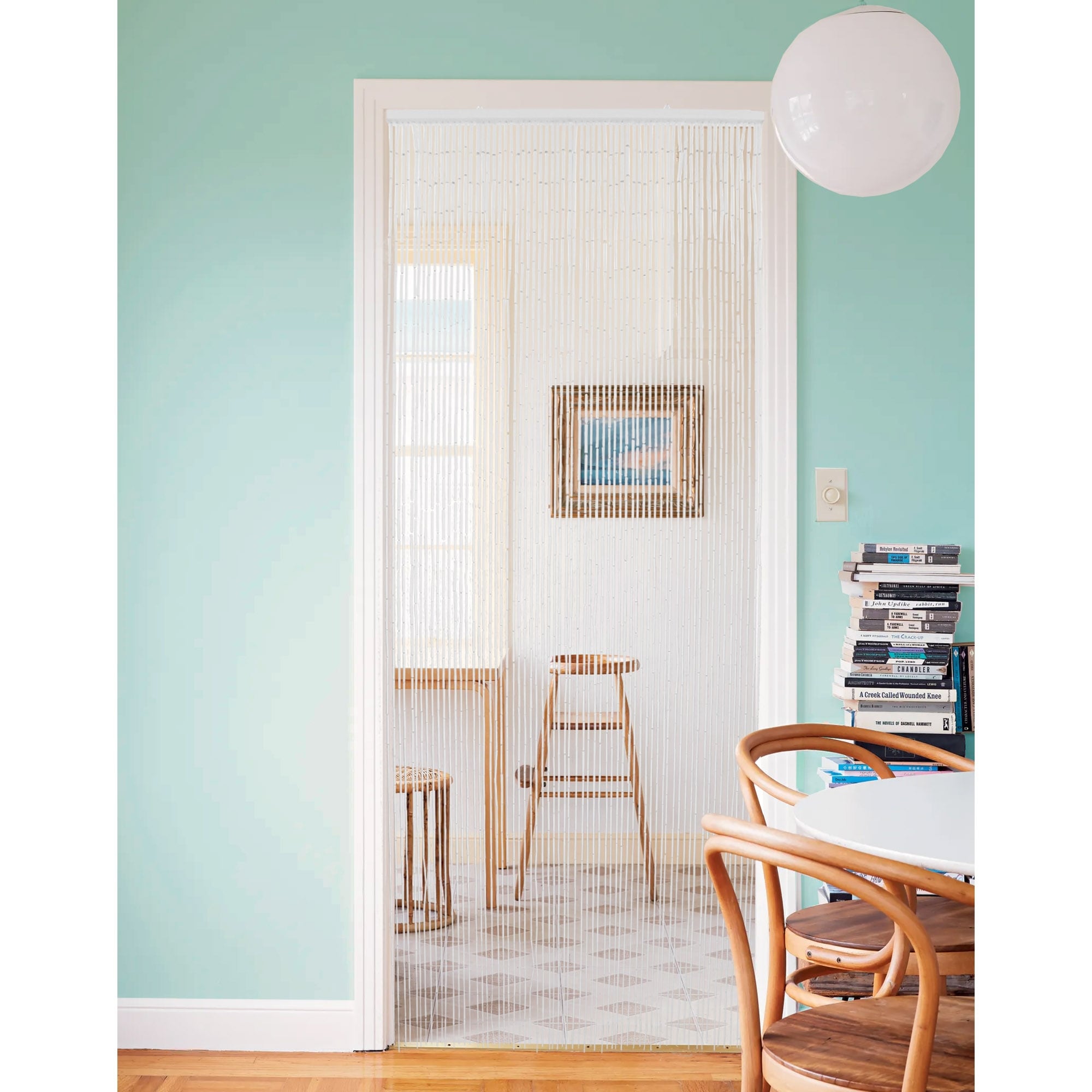 Evideco Bamboo Sticks Beaded Curtain Doorway 65 Strings 78.8 H X 35.5 W 78.8H X 35.5 Inch 200X90 Cm