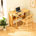 Bamboo Folding Desk Space Saving Computer Desk For Small Spaces Foldable Study Table For Bedroom Home Office