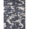 Bamboo Silk Hand Knotted Bamboo Silk Navy Blue Area Rug
