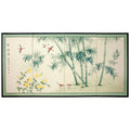 Bamboo And Five Birds Silk Painted Privacy Screen China