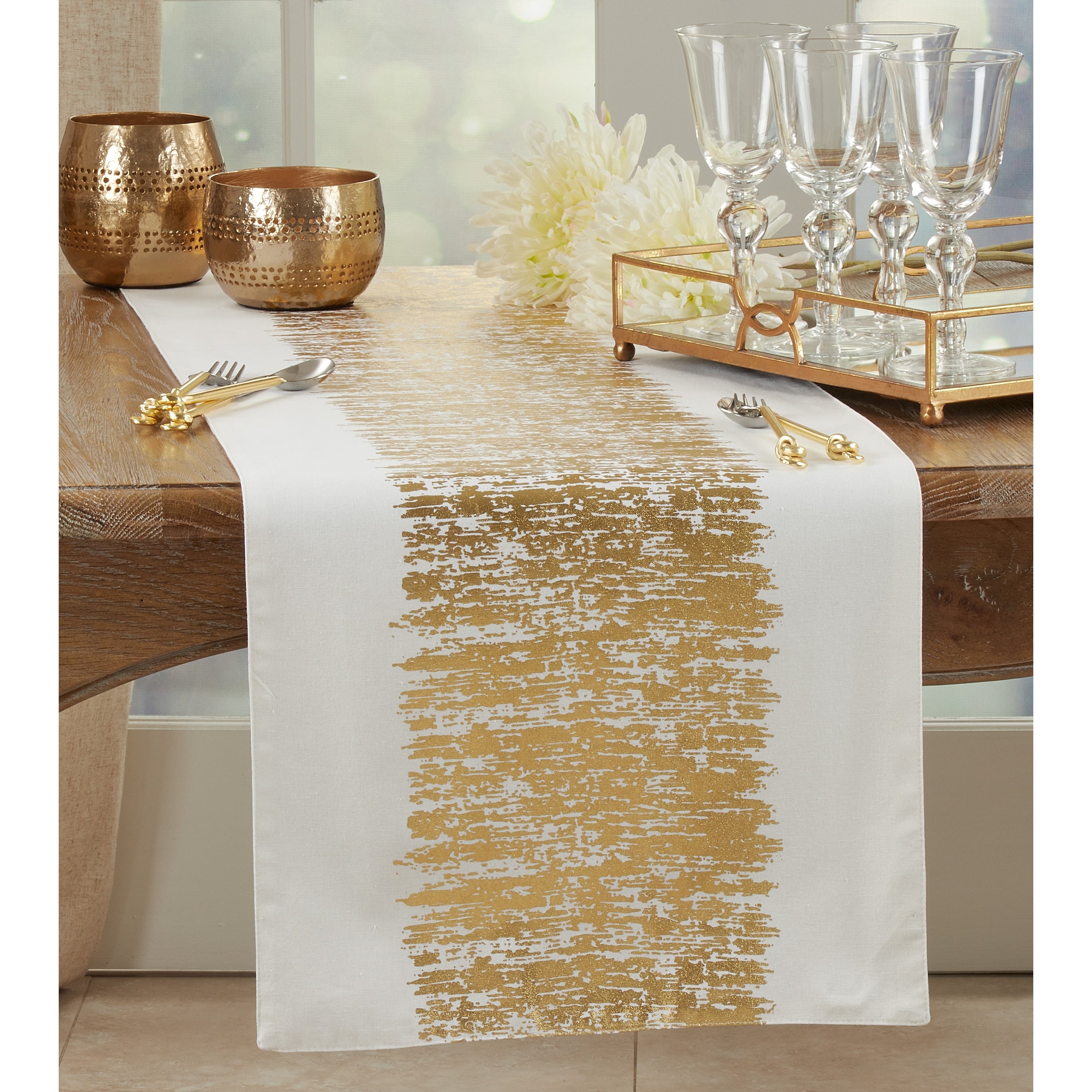 Banded Design Runner 72 Inch