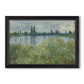 Banks Of The Seine Vetheuil 1880 Claude Monet Custom Framed Canvas