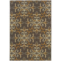 Stylehaven Floral Grey Gold Indoor Outdoor Area Rug