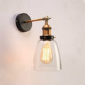 Barbara Black And Bronze 1 Light Clear Glass Edison Wall Lamp W Light Bulb