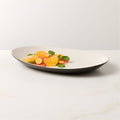 Barchan Black and Warm White Stoneware Serving Bowl by Kravitz Design