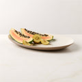 Barchan Brown and Warm White Stoneware Serving Bowl by Kravitz Design