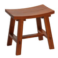 Bare Decor Dorsey Accent Stool With Curved Seat Teak