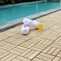 Bare Decor Ez Floor Interlocking Flooring Tiles In Solid Teak Wood