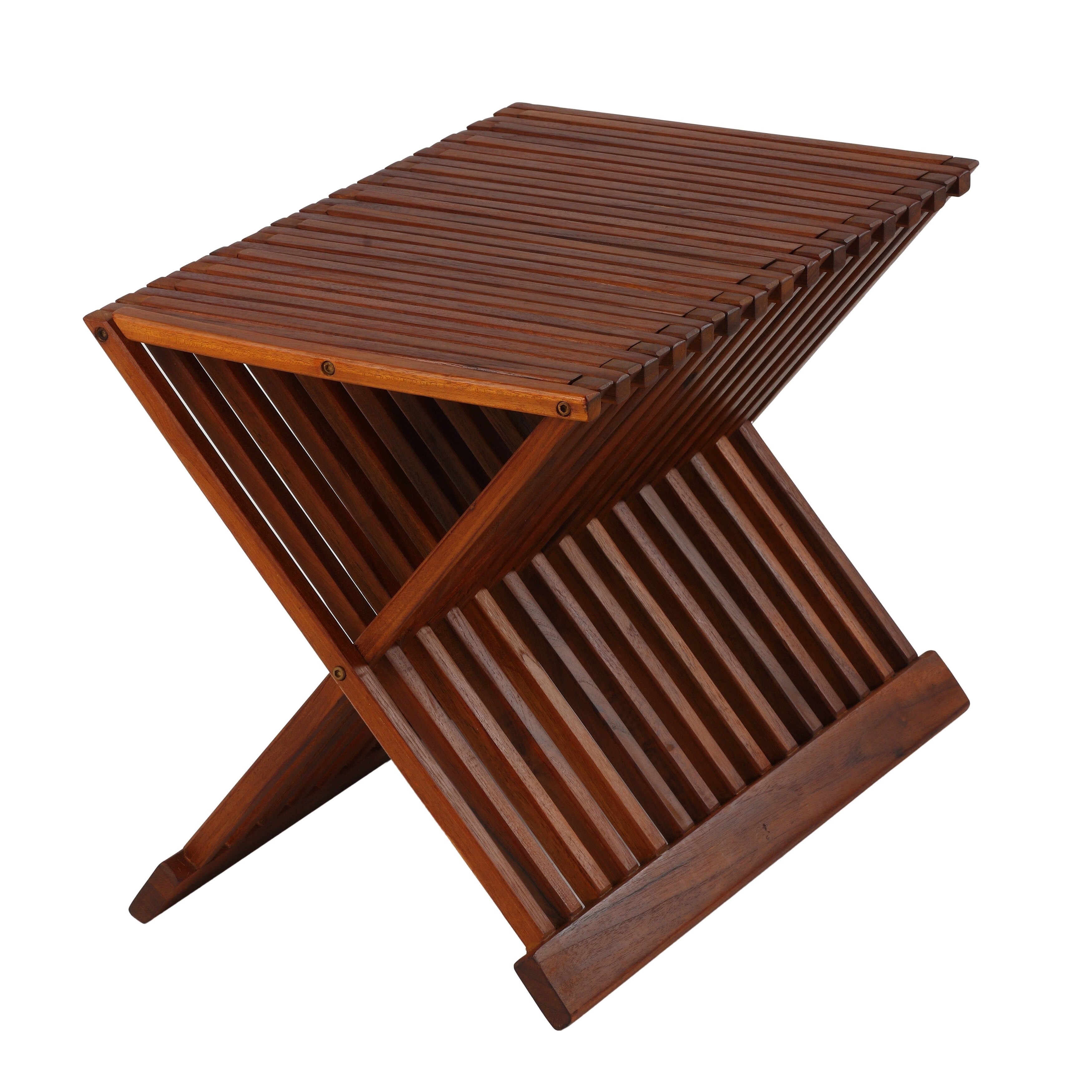 Bare Decor Felipa Folding Teak Accent Stool 23