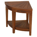 Bare Decor Hanna Corner Spa Stool In Solid Teak Wood