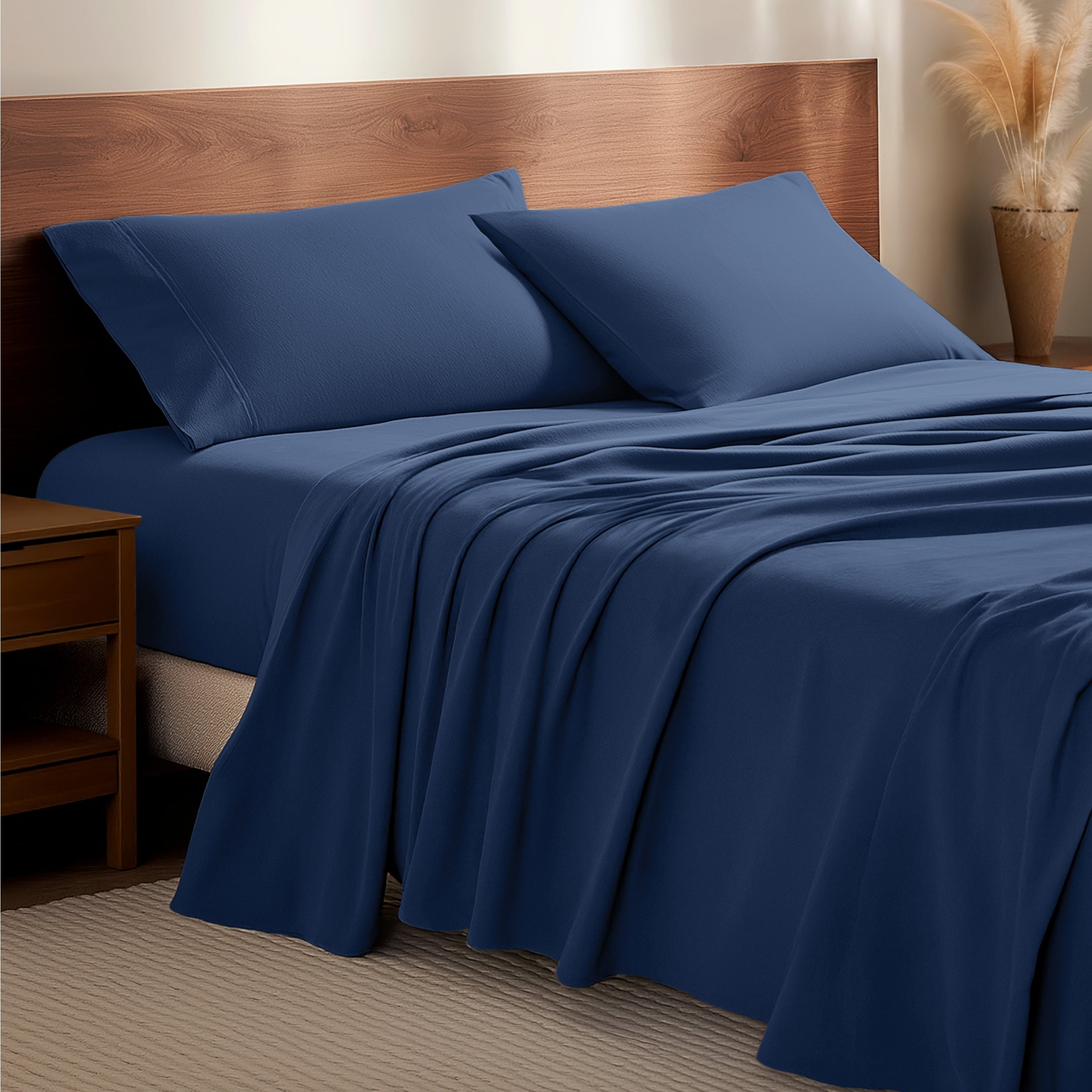 100 Cotton Velvet Flannel Sheet Set Extra Soft Heavyweight Double Brushed Flannel Deep Pocket