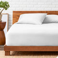 Fitted Sheet Pillowcase Set Premium 1800 Ultra Soft Microfiber Hypoallergenic Wrinkle Resistant