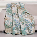 Barefoot Bungalow Atlantis Jade Coastal Throw Blanket 50X60 Inch