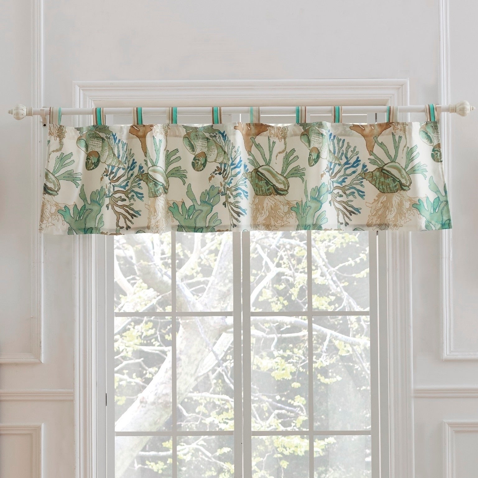 Barefoot Bungalow Atlantis Window Valance 84 Inch Wide Jade
