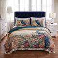 Barefoot Bungalow Eden Peacock Oversized Quilt And Pillow Sham Set