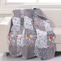Barefoot Bungalow Giulia Reversible Quilted Throw Blanket 50X60 Inch