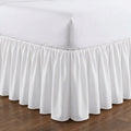 Barefoot Bungalow Landris Ruffled Cotton Blend Bed Skirt 15 In. Long