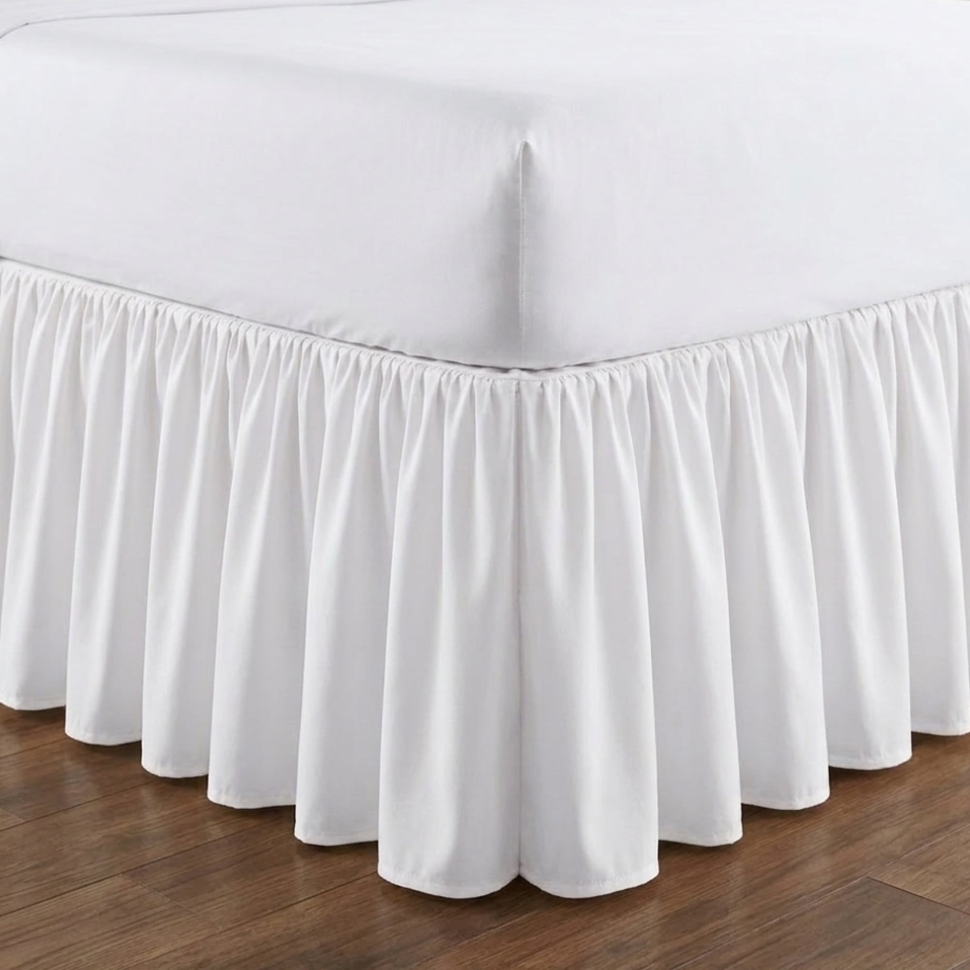 Barefoot Bungalow Landris Ruffled Cotton Blend Bed Skirt 15 In. Long