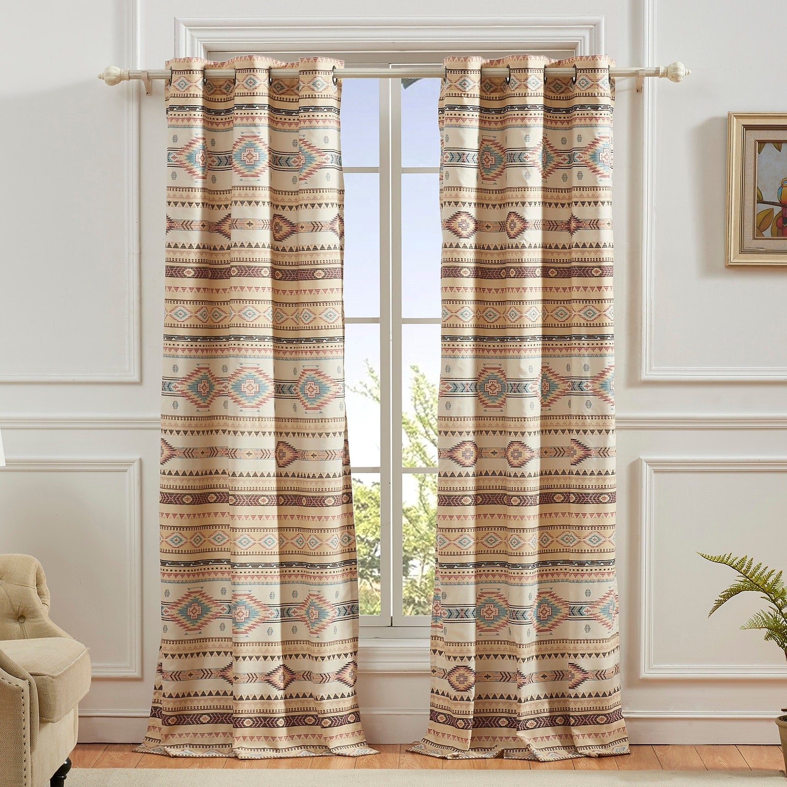 The Curated Nomad San Carlos Grommet Top Curtain Panel Pair Set Of 2