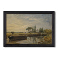 Barge Below Flatford Lock C 1810 John Constable Custom Framed Canvas