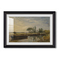 Barge Below Flatford Lock C 1810 John Constable Custom Framed Print