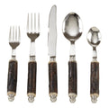 Bark Wood Handle Flatware Set Of 5