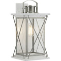 Barlowe Collection Stainless Steel One Light Large Wall Lantern 21.85 X 12.8 X 12.4